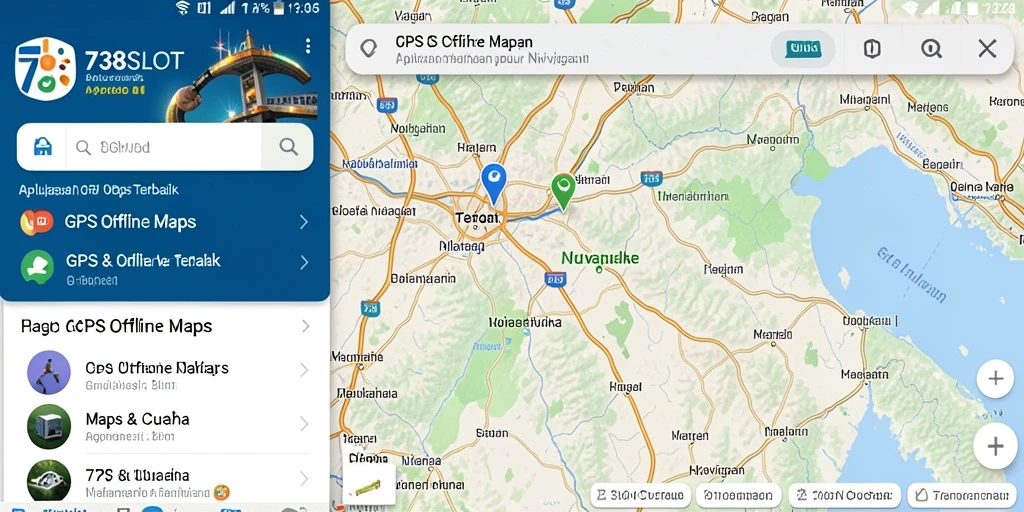Antarmuka pengguna 738SLOT yang intuitif untuk navigasi GPS Offline.