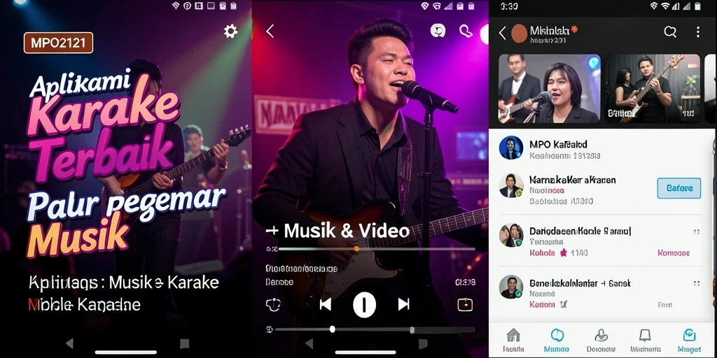 Antarmuka MPO2121 yang menarik dan mudah digunakan saat karaoke.