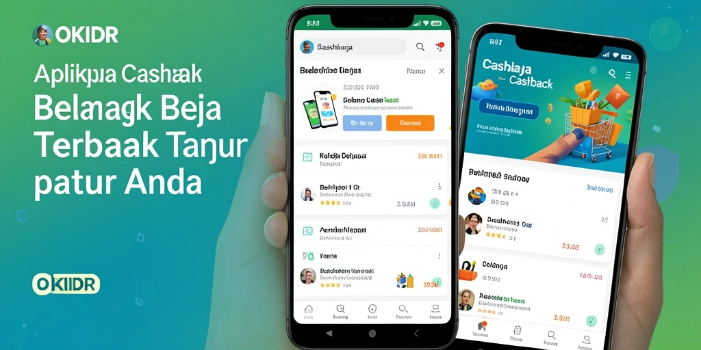 Antarmuka pengguna OKIDR yang menampilkan informasi cashback dengan jelas.