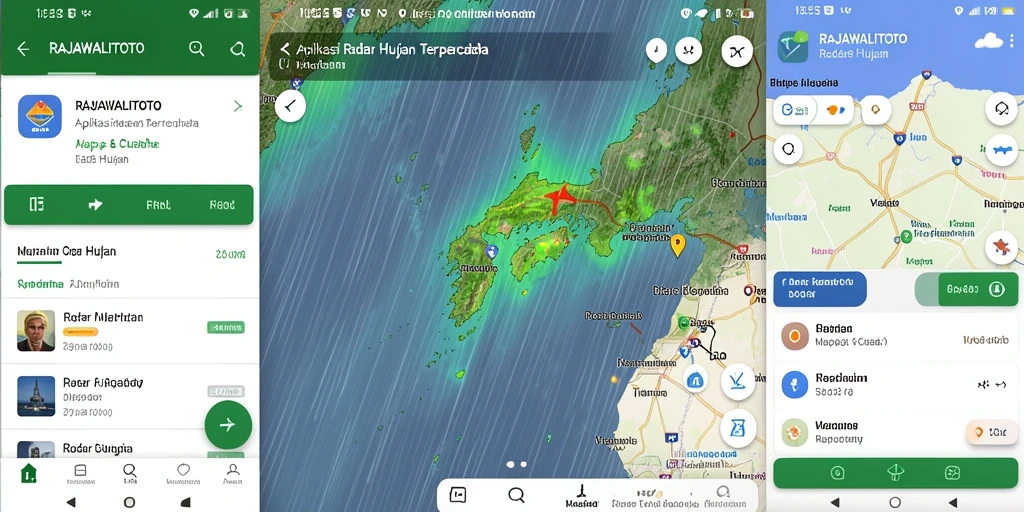 Tampilan antarmuka utama RAJAWALITOTO menunjukkan data Radar Hujan yang akurat.