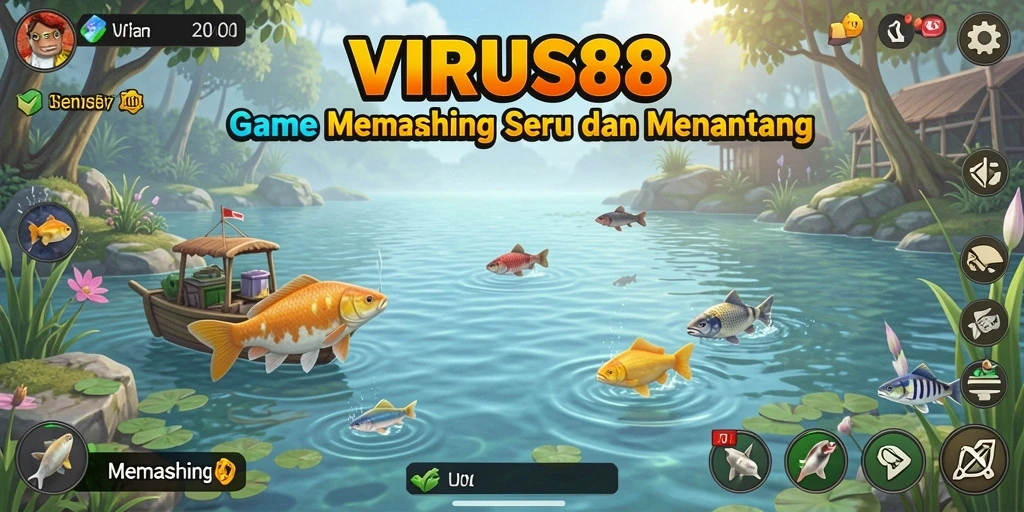 Tampilan antarmuka game Memancing VIRUS88 yang menarik dan user-friendly.