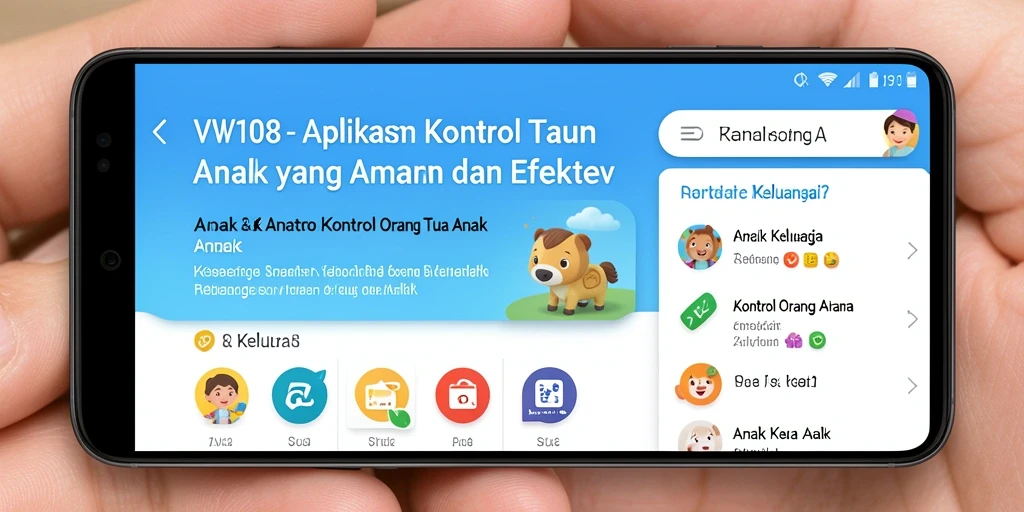 Tampilan antarmuka pengguna VW108 yang intuitif dan informatif.